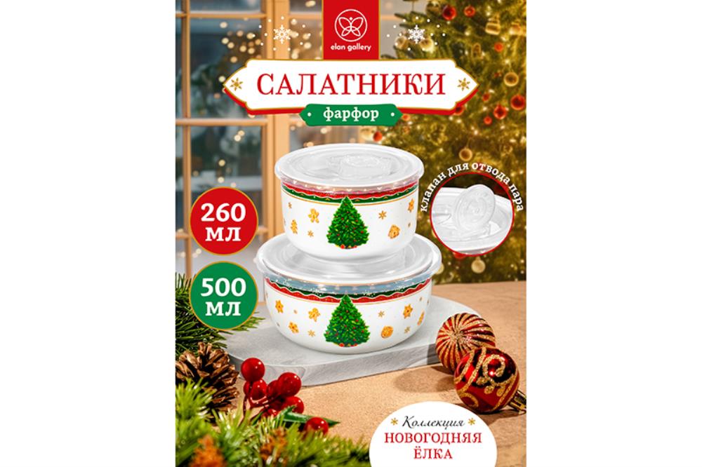 Набор 2 салатников - 500 мл 13,5*13,5*6,5 см+260 мл 10,5*10,5*6 см 