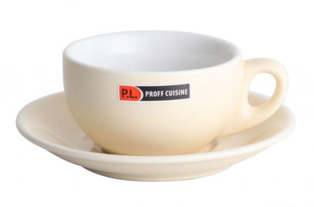 Barista Чашка с блюдцем (Бариста) 220 мл, бежевая, P.L. Proff Cuisine
