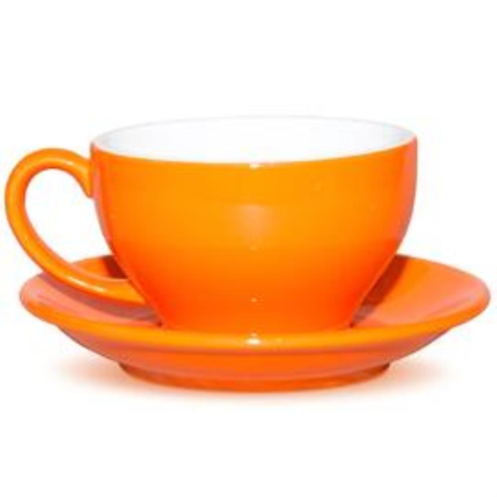 Barista (Бариста) Чашка с блюдцем 300 мл, оранжевая, P.L. Proff Cuisine