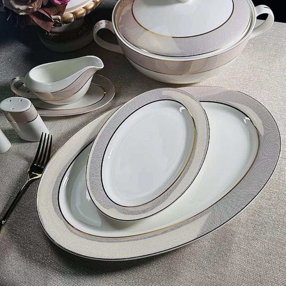 145-506 Овальное блюдо 23см ЗОЛОТАЯ СИМФОНИЯ в под.уп.(х30)Костяной фарфор 145-506 Овальное блюдо 23см ЗОЛОТАЯ СИМФОНИЯ в под.уп.(х30)Костяной фарфор