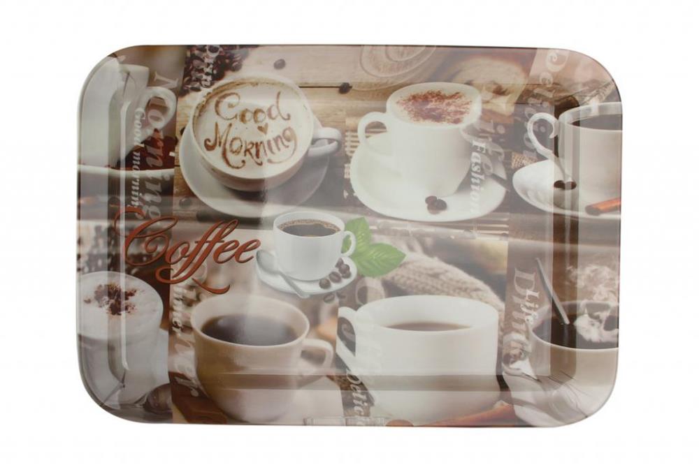 Поднос ф.прямоуг Кофемания 35.5х24см кратно 1