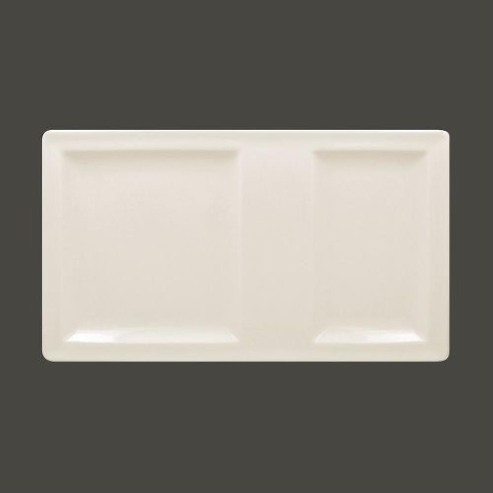 RAK Porcelain Classic Gourmet Тарелка прямоугольная 2-секционная 37*21 см