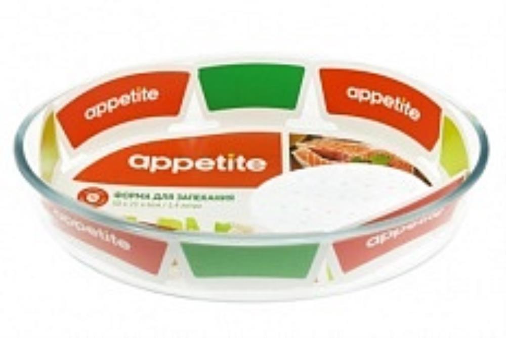 Форма стекл овал 30x21x6см/2,4л ТМ Appetite