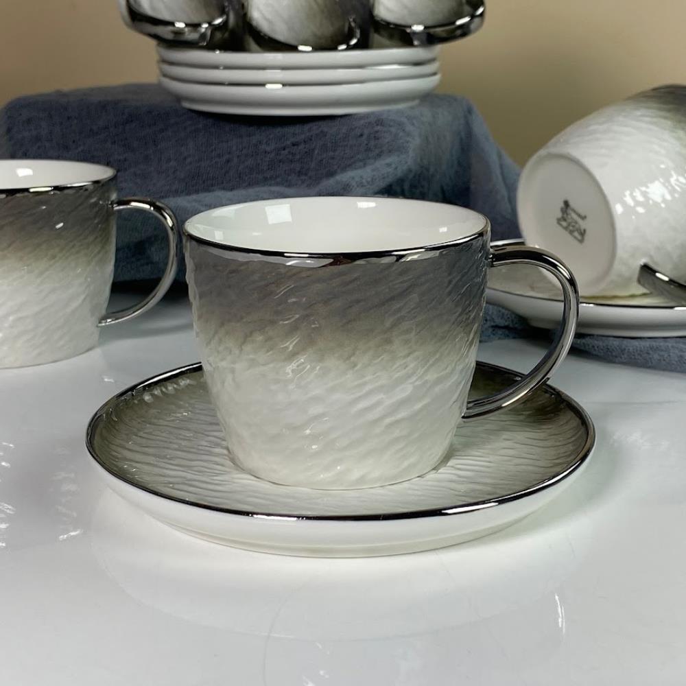 122-114 Чайный набор 12пр. 270мл TORONTO GREY в под.уп.(х6)Фарфор 122-114 Чайный набор 12пр. 270мл TORONTO GREY в под.уп.(х6)Фарфор