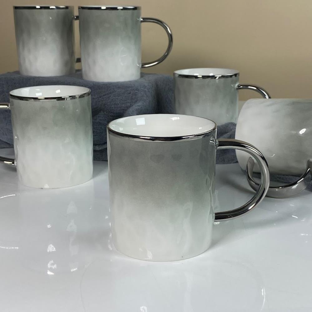 122-120 Набор из 6 кружек 350мл TORONTO GREY в под.уп.(х8)Фарфор 122-120 Набор из 6 кружек 350мл TORONTO GREY в под.уп.(х8)Фарфор