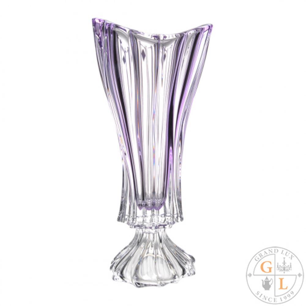 Aurum Crystal Plantica Ваза для цветов 40 см Amethyst