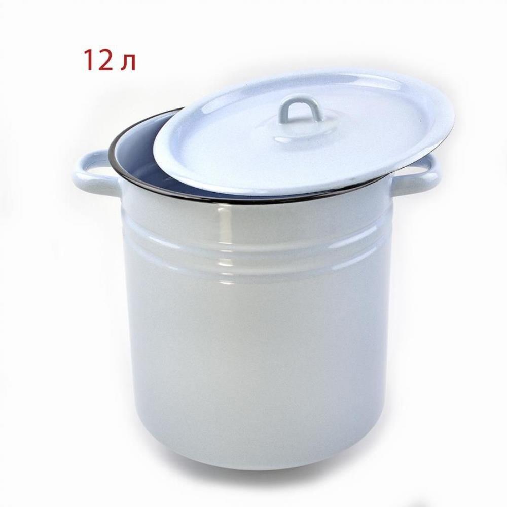 Кастрюля эмал цил 12,0л без рис  С41624  С41624.П  С41624.3,СГ /СИБИРСКИЕ ТОВАРЫ
