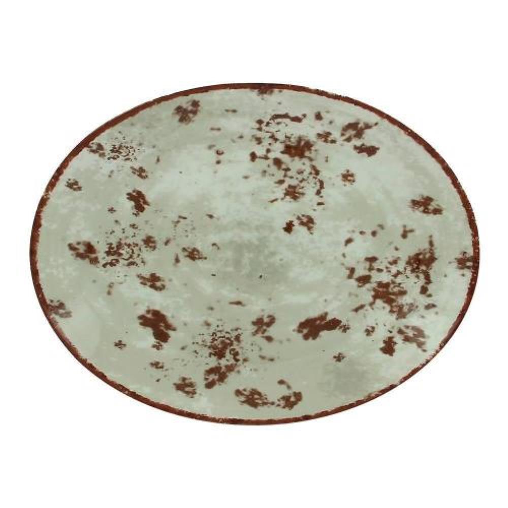 RAK Porcelain Peppery Тарелка овальная плоская 36*27 см, серый цвет