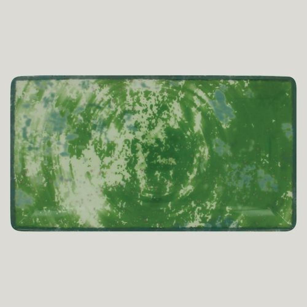 RAK Porcelain Peppery Тарелка прямоугольная плоская 33*18 см, зеленый цвет