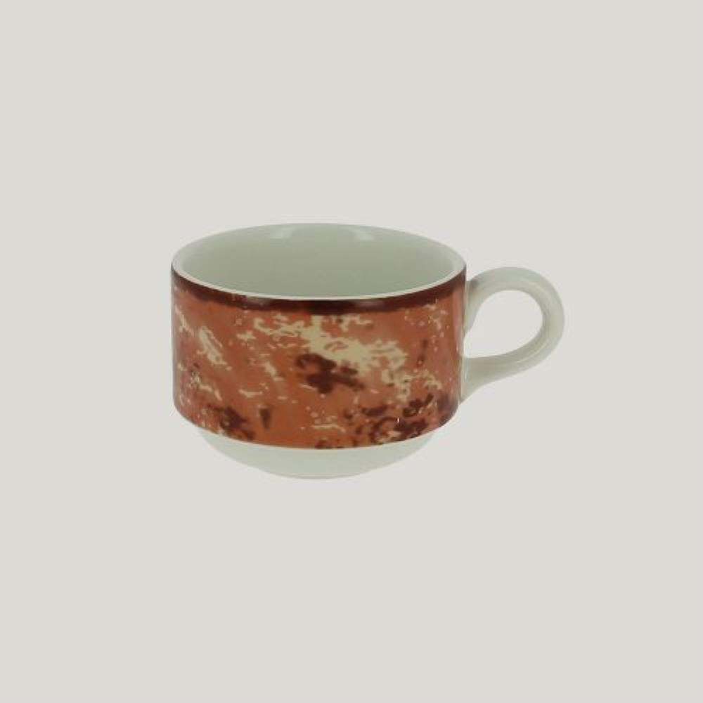 RAK Porcelain Peppery Чашка круглая штабелируемая 230 мл, красный цвет