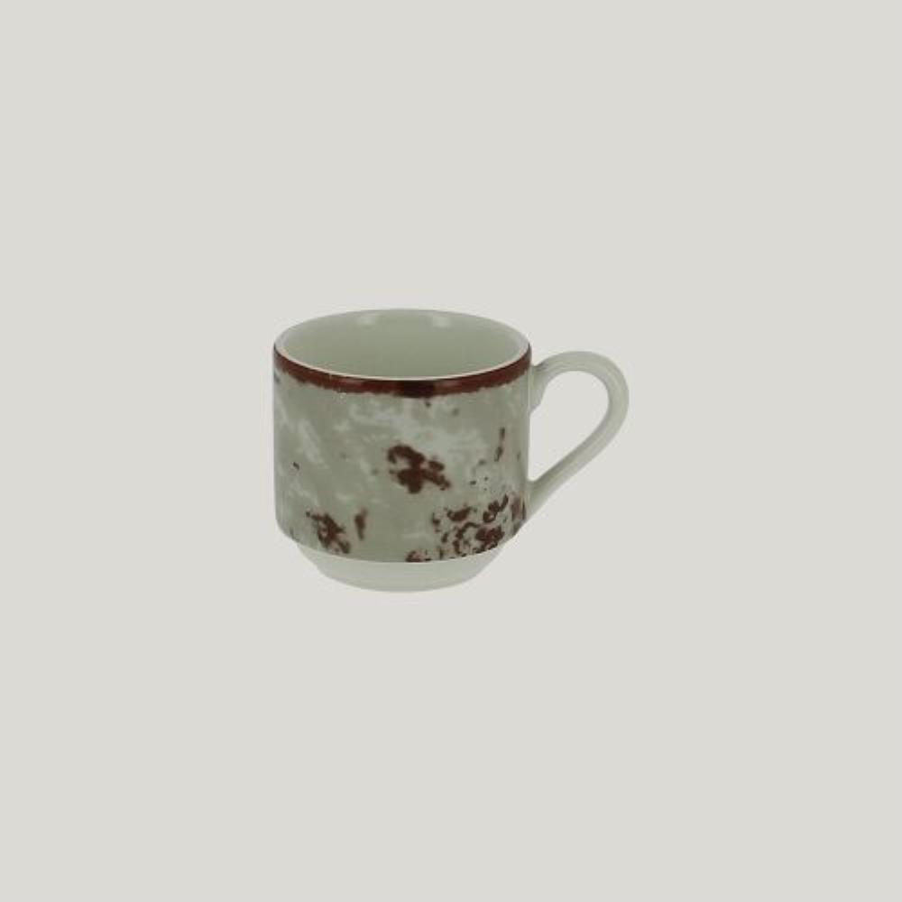 RAK Porcelain Peppery Чашка для эспрессо 90 мл штабелируемая, серый цвет