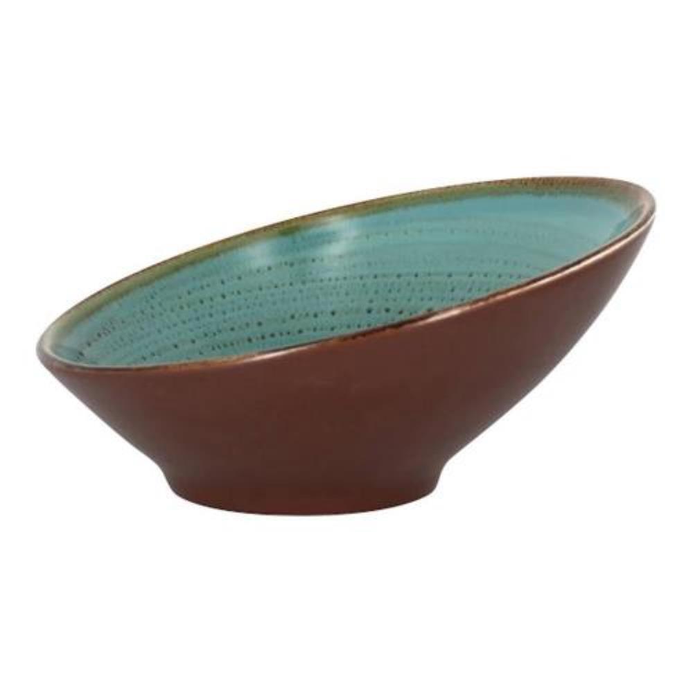 RAK Porcelain Twirl Lagoon Ассиметричная тарелка 650 мл, 22*9 см