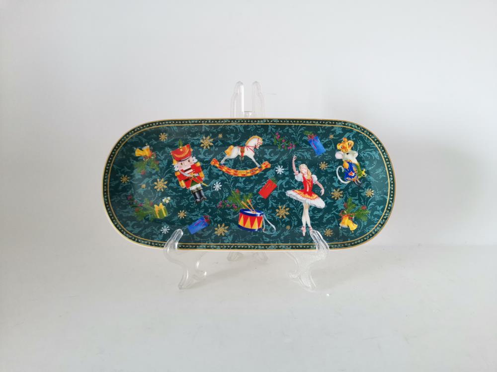 Щелкунчик и мышиный король, зеленый Блюдо овальное 25х11.5см  кратно 6, шт