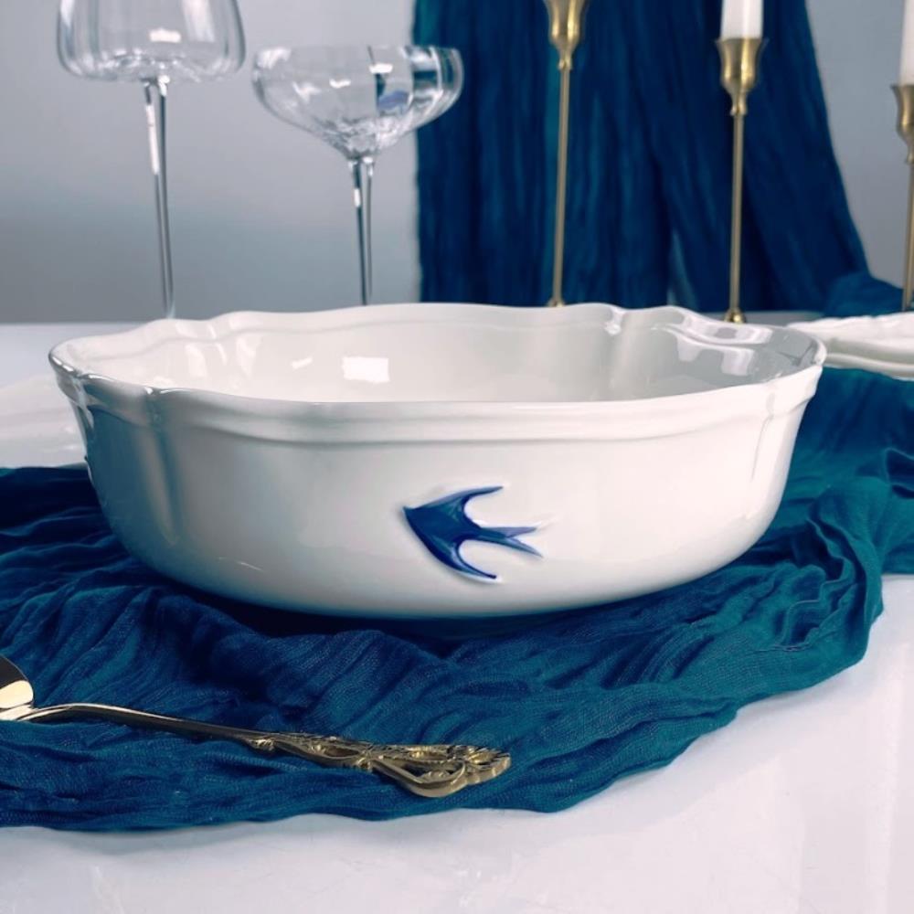 164-150 Салатник 23см ЛАСТОЧКИ в под.уп.(х16)Фарфор