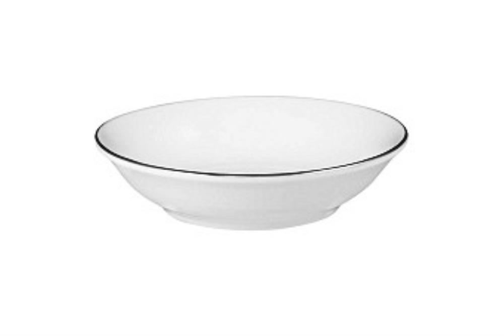 Пиала для соуса, 9,5х2 см, фарфор P, белая, с серебристым кантом, White Platinum