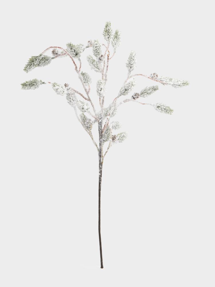 Ветка декоративная, 70 см, пластик, Заснеженная ветка, Interior natural Ветка декоративная, 70 см, пластик, Заснеженная ветка, Interior natural