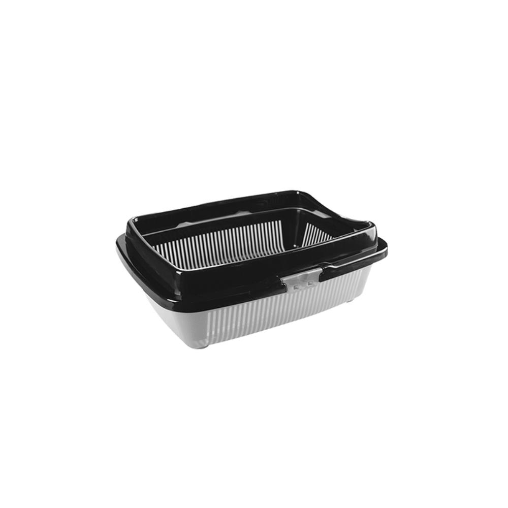 Туалет для кошек полная комплектация черн.-серебр. (уп. 18)