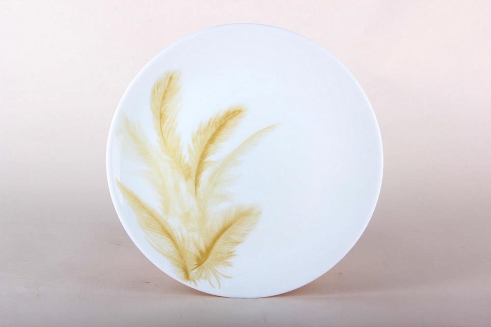 Золотое перо Тарелка десертная 19см стеклокерамика кратно 6