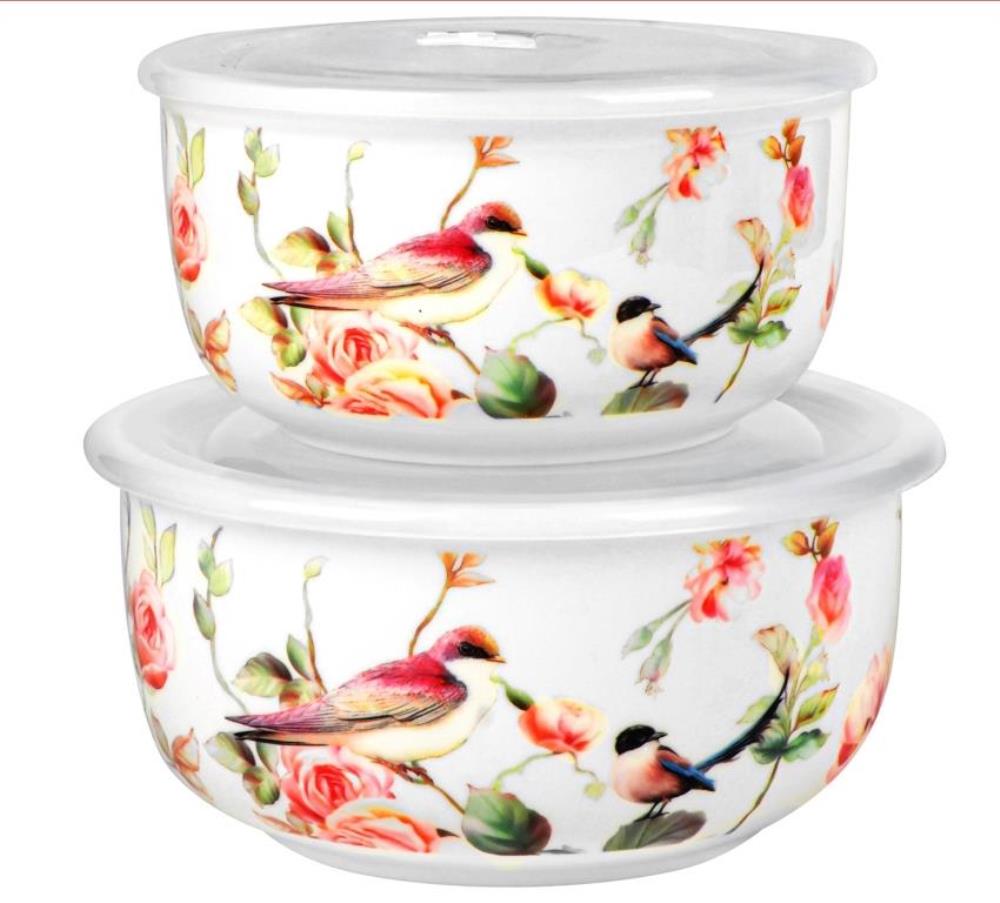 Набор 2 салатников 1 л 16*16*8 см + 500 мл 13,5*13,5*7 см 