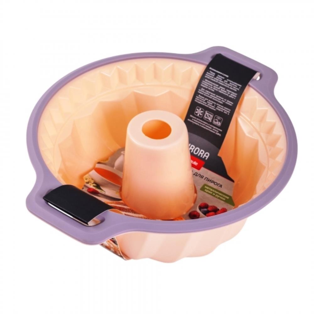 AURORA Форма для выпечки пирога силиконовая с металлической рамкой фигурная