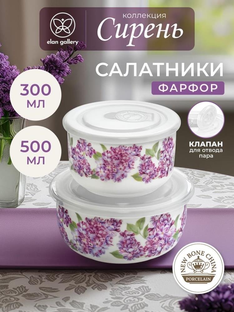 Набор салатников 2 пр. 500 мл 13*13*6,5 см+300 мл 10,5*10,5*6,5 см 