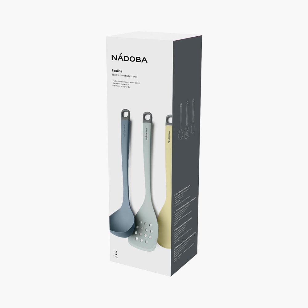 Набор кухонных силиконовых инструментов, 3 пр., NADOBA, серия Paulina
