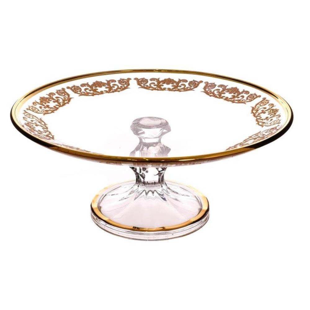 Moon Oritage Тортница 21см на ножке Матовая полоса Moon FTD Plate 21cm Oritage  AS.C