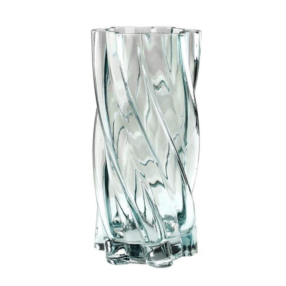 Декоративная ваза из цветного стекла, Д120 Ш120 В250, прозрачный