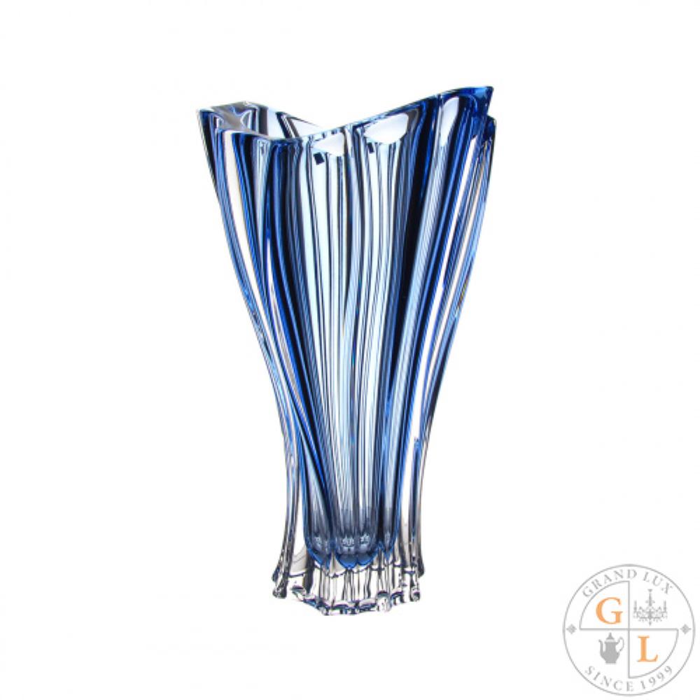 Aurum Crystal Plantica Ваза 32 см Blue Aurum Crystal Plantica Ваза 32 см Blue