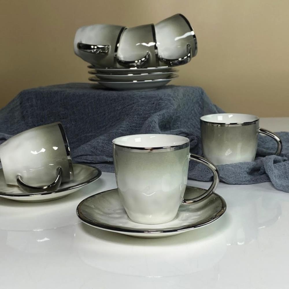 122-116 Кофейный набор 12пр. 110мл TORONTO GREY в под.уп.(х12)Фарфор 122-116 Кофейный набор 12пр. 110мл TORONTO GREY в под.уп.(х12)Фарфор