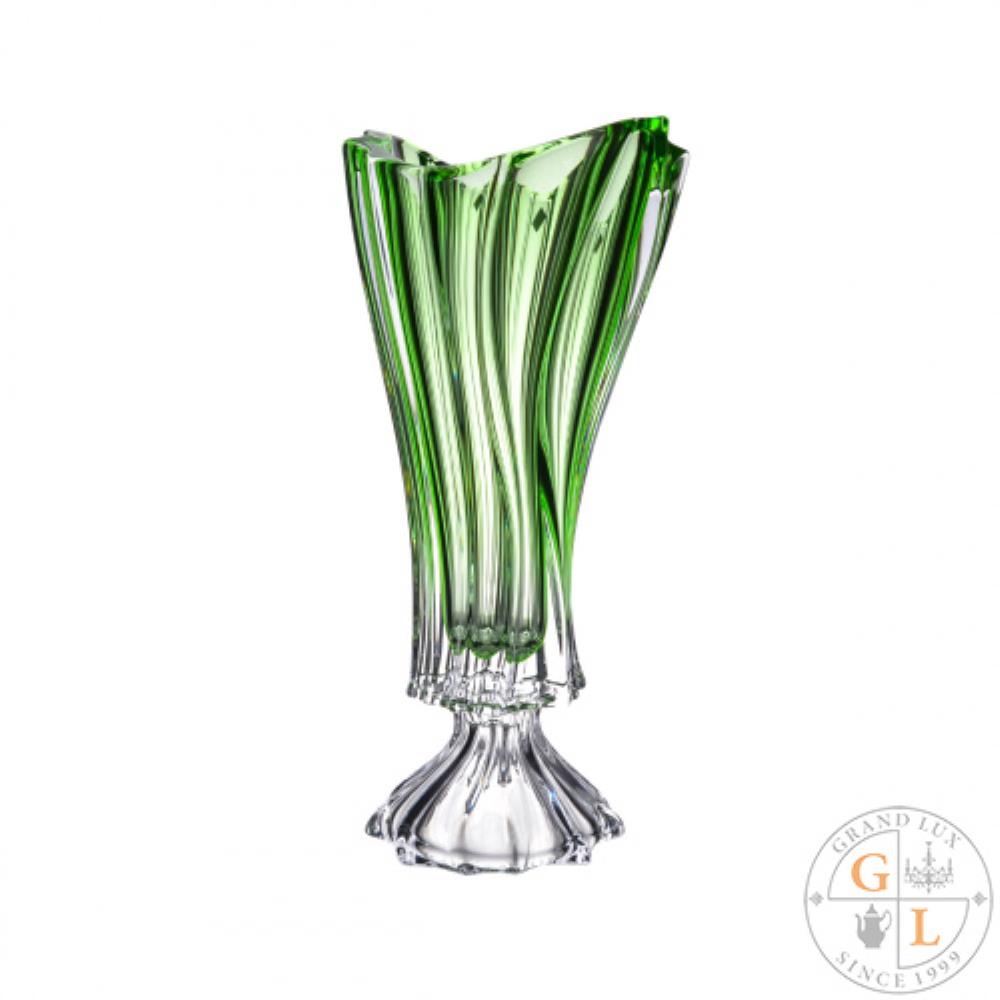 Aurum Crystal Plantica Ваза для цветов 40см green