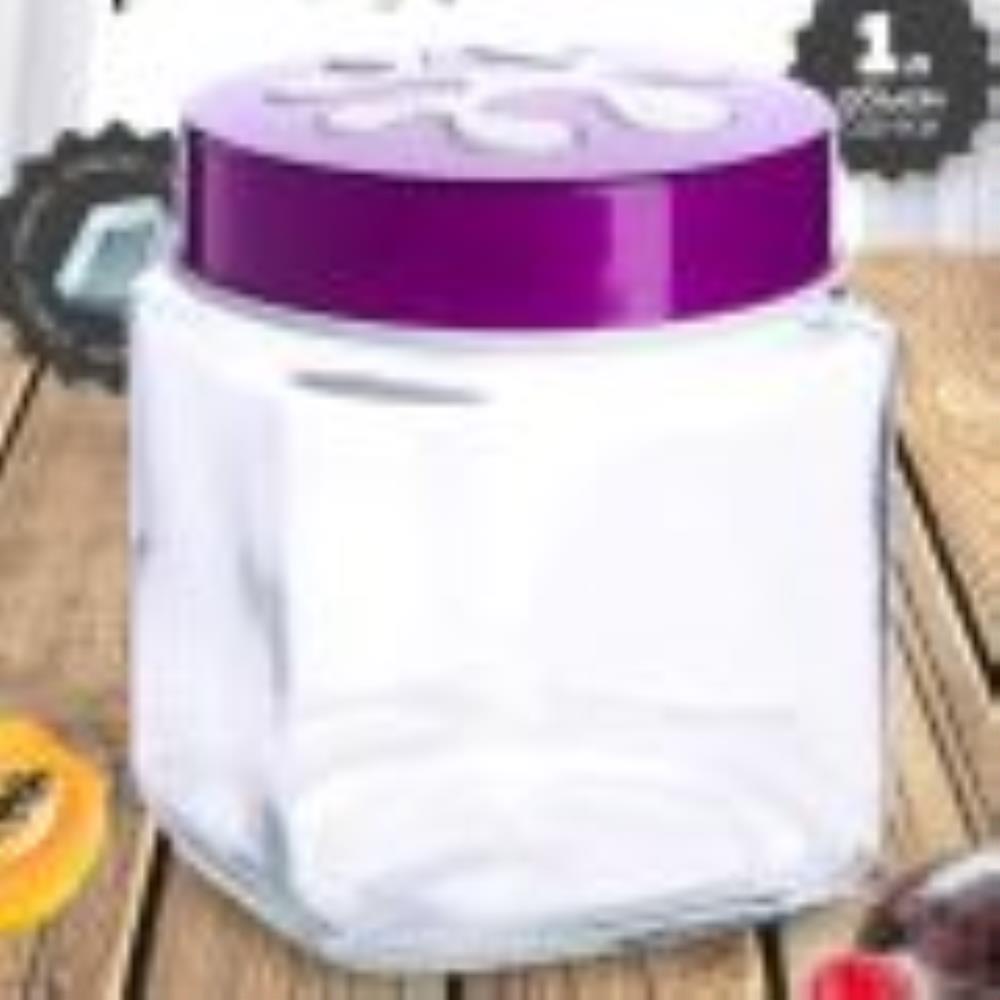 80772-3 фиолетовая Банка для сыпучих 1 л MB (х1)