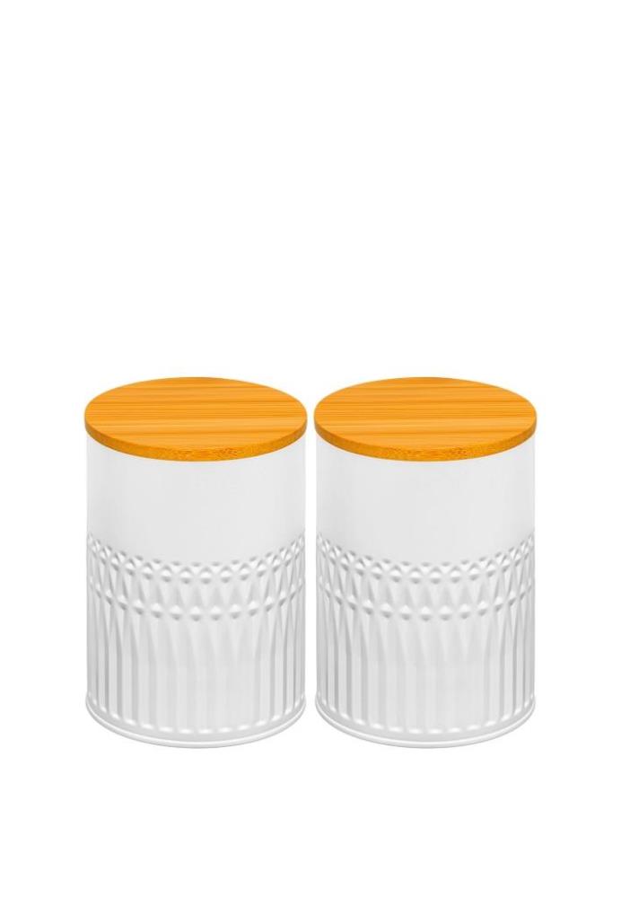 Набор 2 банок для сыпучих продуктов 1,2 л 11*11*15,8 см, 