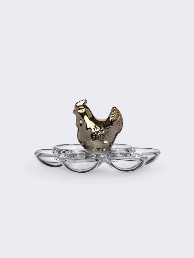 Блюдо пасхальное, 15 см, 6 отд, стекло, золотистое, Курица, Golden Easter Блюдо пасхальное, 15 см, 6 отд, стекло, золотистое, Курица, Golden Easter