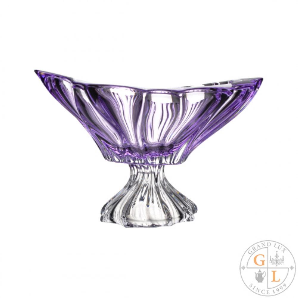 Aurum Crystal Plantica Фруктовница н/н 33см Amethyst