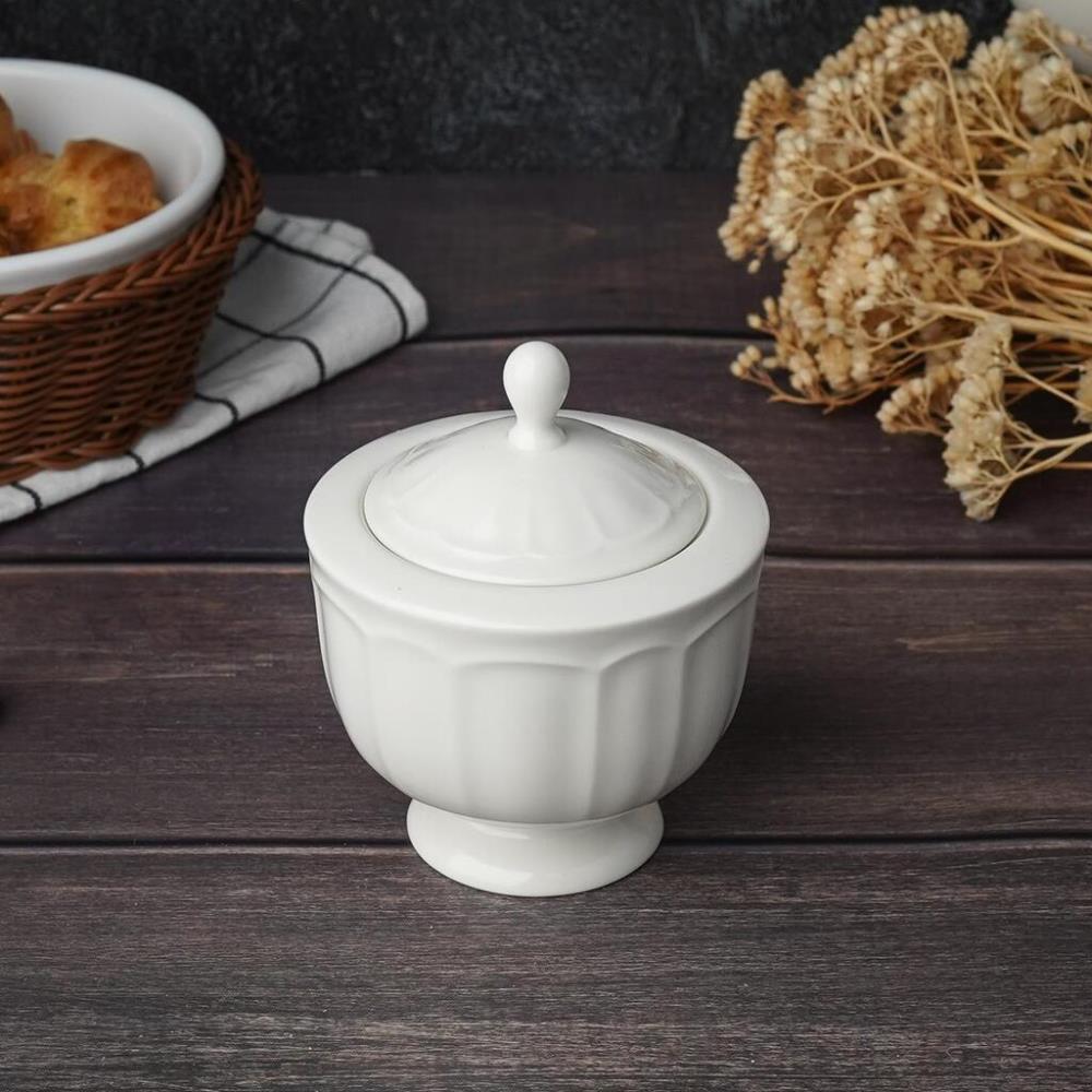 Retro Ritz & Bella-White Сахарница 180мл, фарфор 