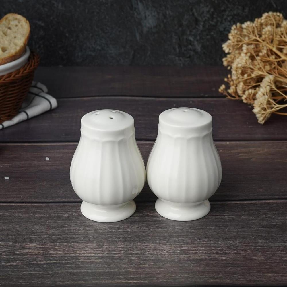 Retro Ritz & Bella-White Солонка+перечница, d 5,9 см h8,2 см, фарфор 