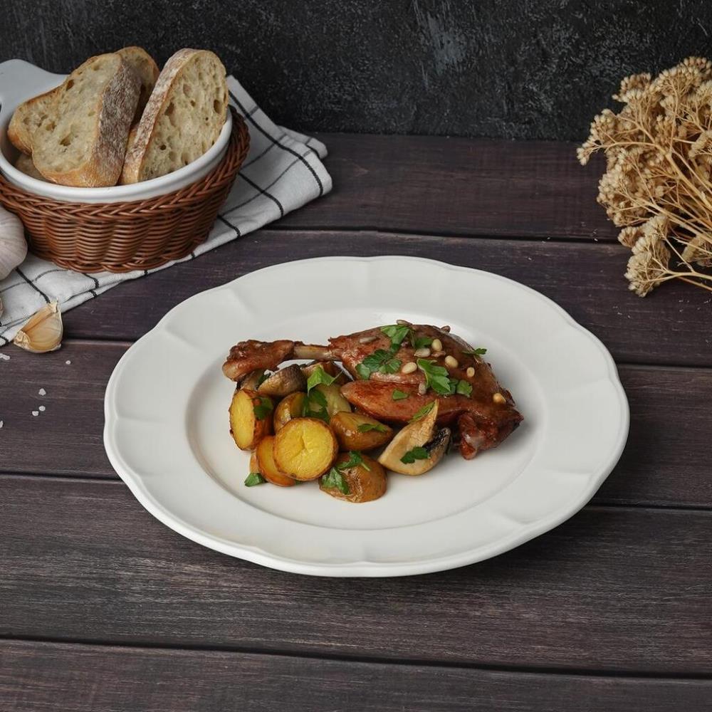 Retro Ritz & Bella-White Тарелка 27 см, фарфор 