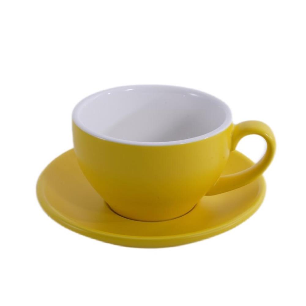 Barista (Бариста) Кофейно-чайная пара 250 мл,желтый-матовый цвет,  P.L. Proff Cuisine