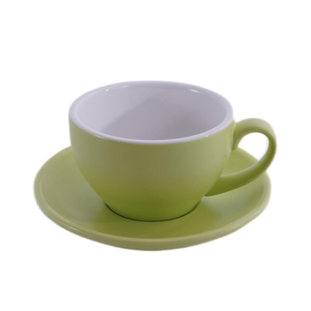 Barista (Бариста) Кофейно-чайная пара 250 мл,матовый цвет зеленого плода, P.L. Proff Cuisine