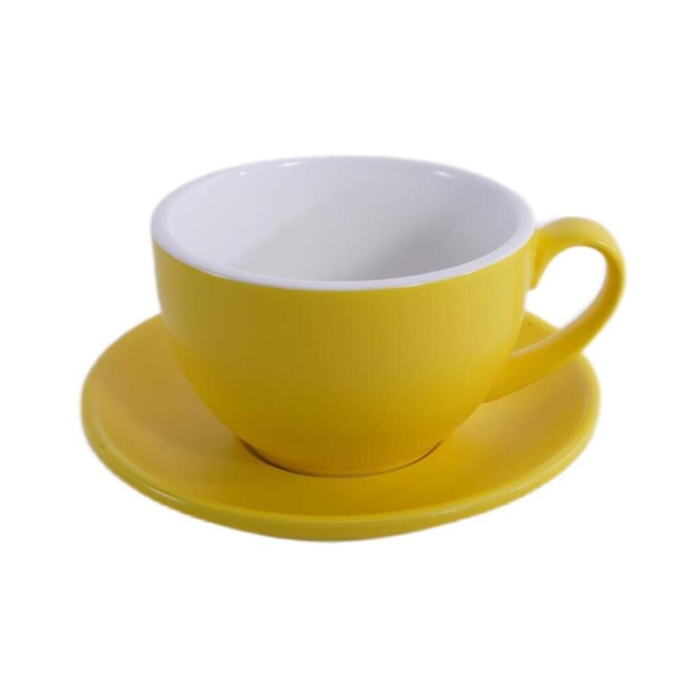 Barista (Бариста) Кофейно-чайная пара 350 мл,желтый-матовый цвет, P.L. Proff Cuisine