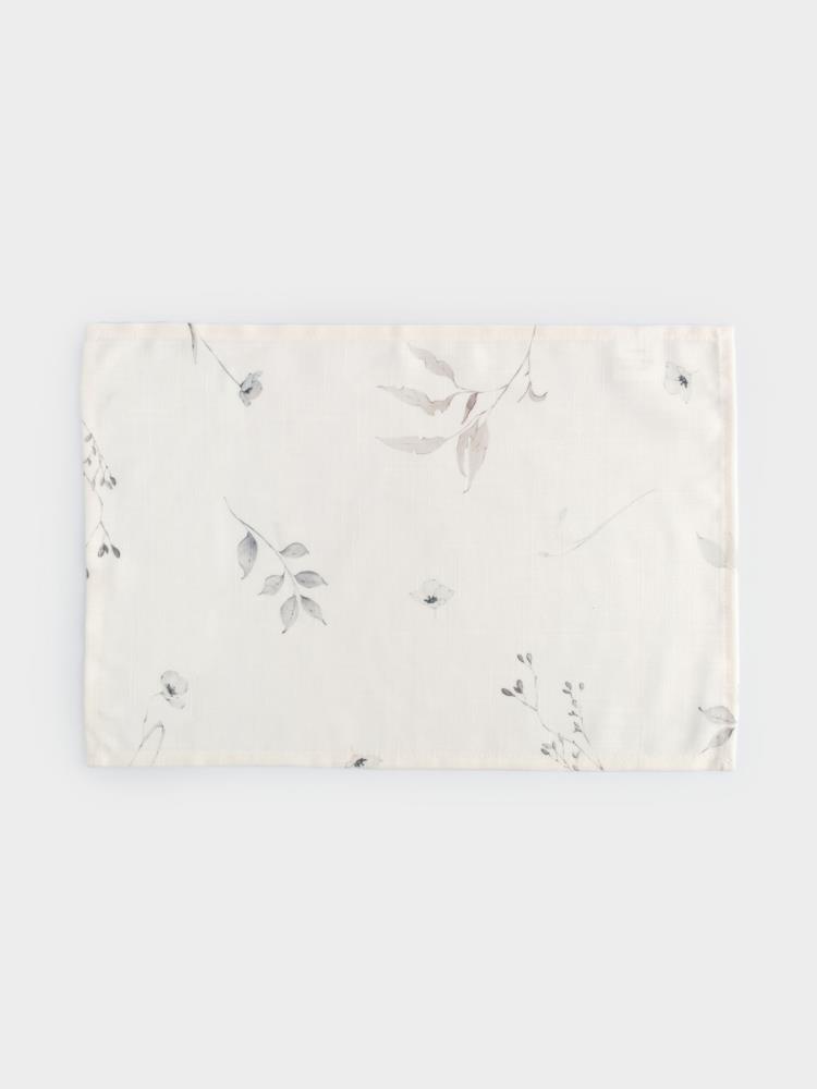 Салфетка под приборы, 30х45 см, полиэстер, молочная, Полевые цветы, Flower melody