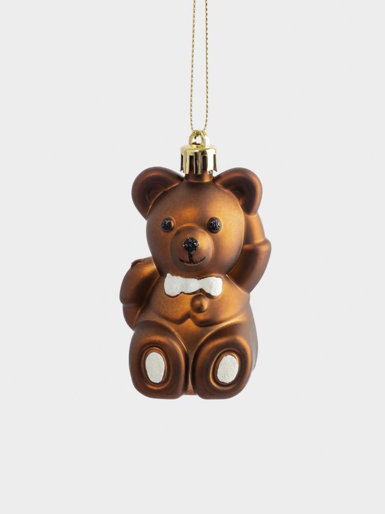 Игрушка елочная, 4х8 см, пластик, коричневая, Мишка, New year Игрушка елочная, 4х8 см, пластик, коричневая, Мишка, New year