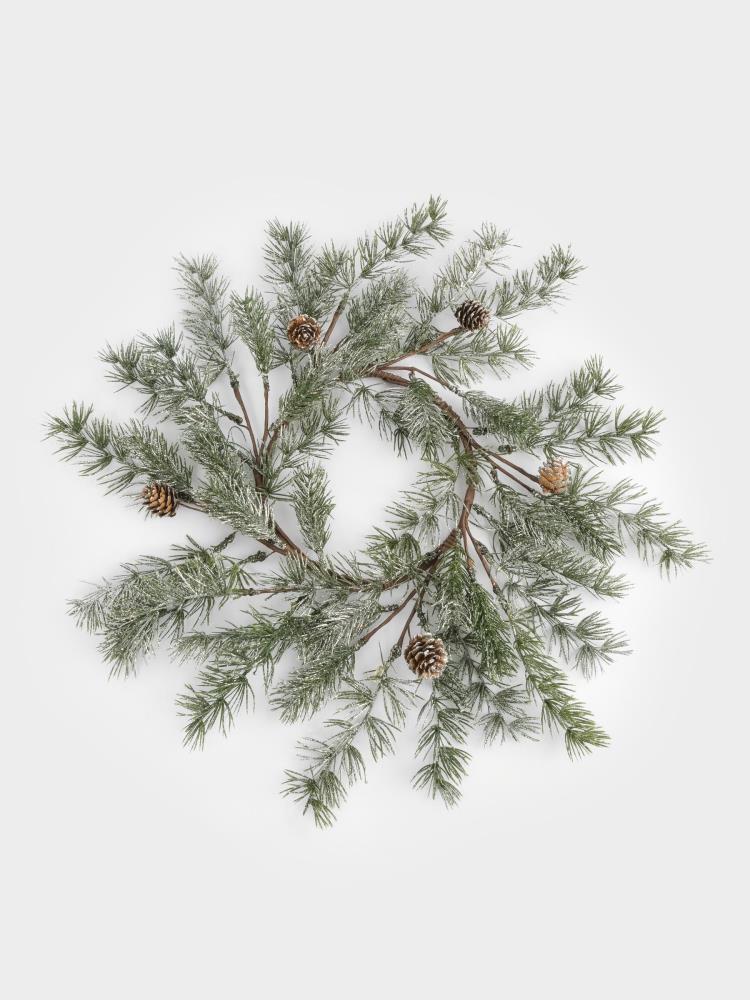 Венок рождественский, 16/48 см, пластик/шишки, Еловая ветка, Interior Conifer