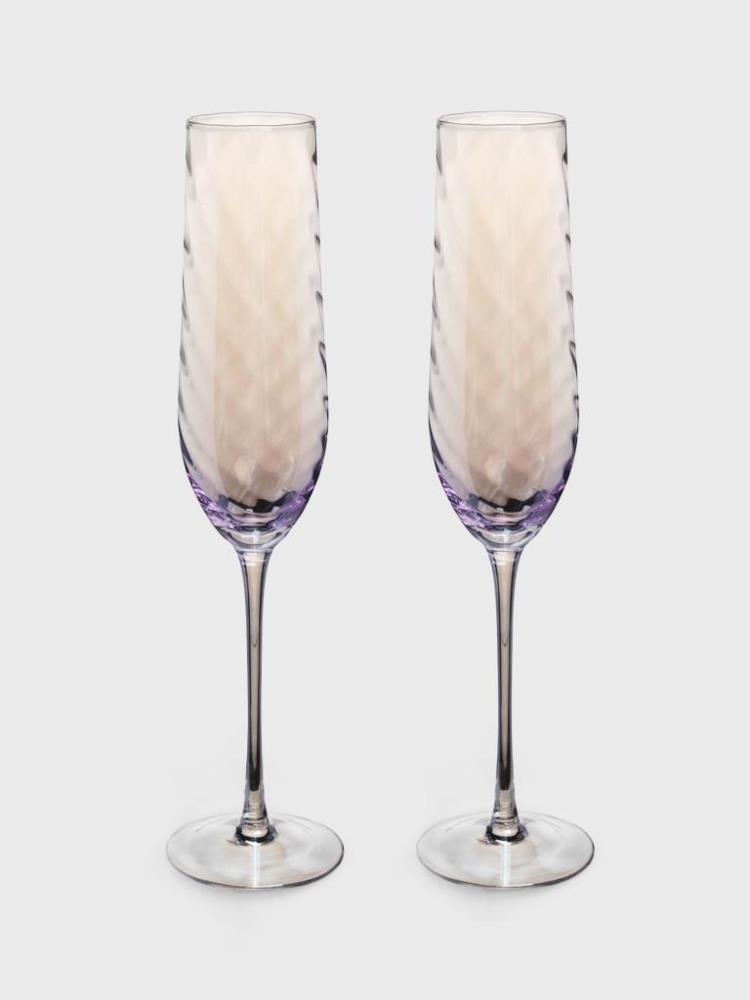 Бокал для шампанского, 250 мл, 2 шт, стекло, сиреневый, Romance Бокал для шампанского, 250 мл, 2 шт, стекло, сиреневый, Romance