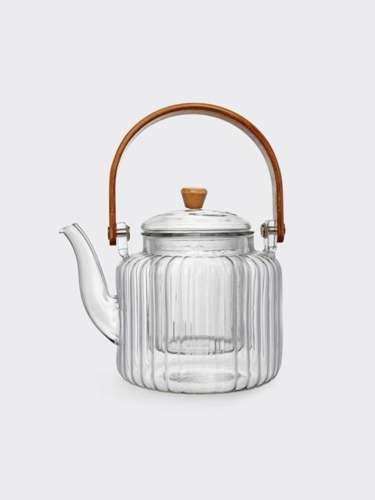 Чайник заварочный, 800 мл, стекло Б/дерево, Grand