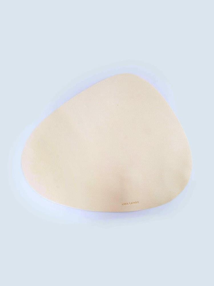 Салфетка под приборы, 37х45 см, ПВХ, фигурная, молочная, Rock