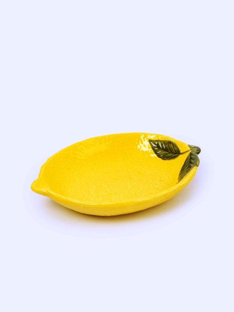 Салатник, 22х16х4 см, 480 мл, фарфор P, желтый, Лимон, Lemon