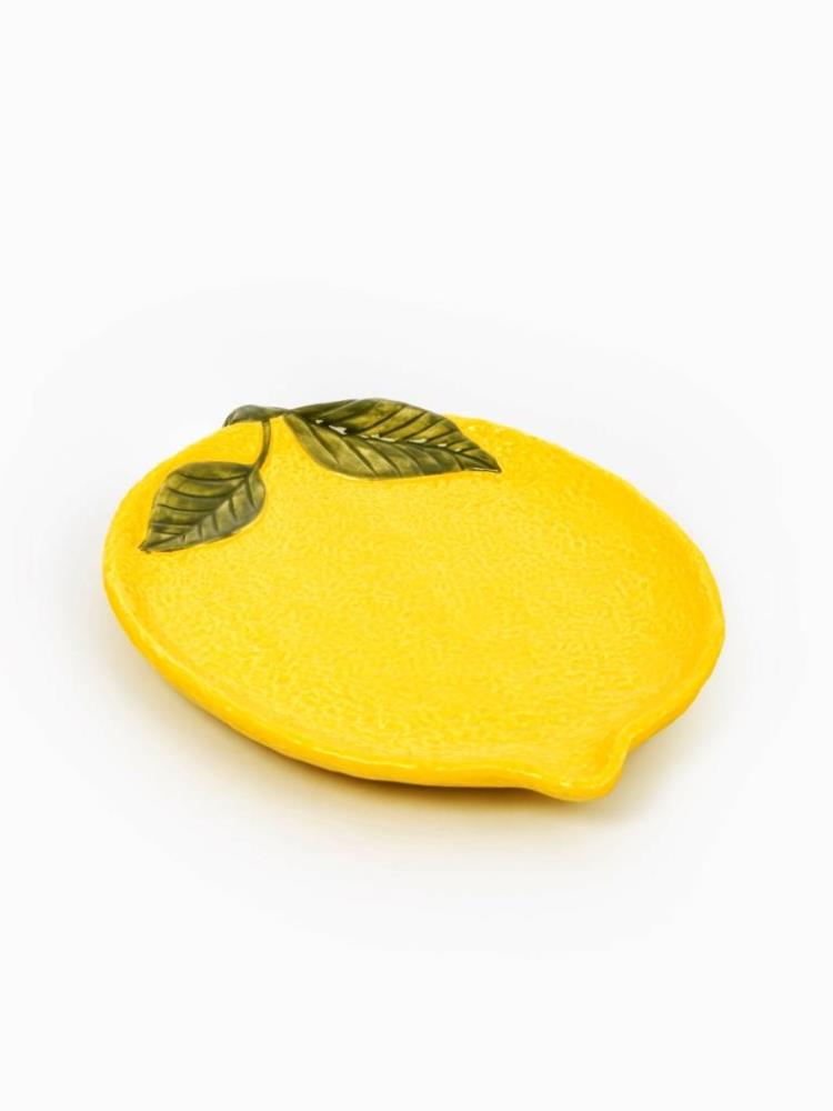 Блюдо, 25х18 см, фарфор P, овальное, желтое, Лимон, Lemon
