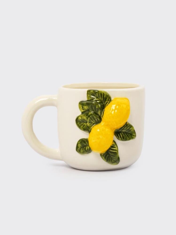 Кружка, 450 мл, фарфор P, молочная, Лимоны, Limoncello